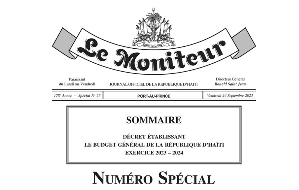 Aperçu du budget général d’Haïti en 2023-2024